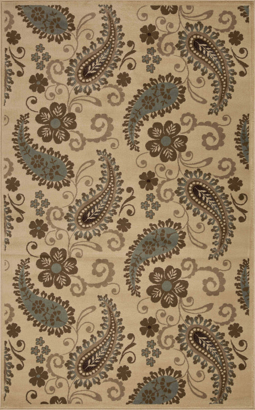 Parkway Vintage Floral Indoor Area Rug or Runner Rug - Beige