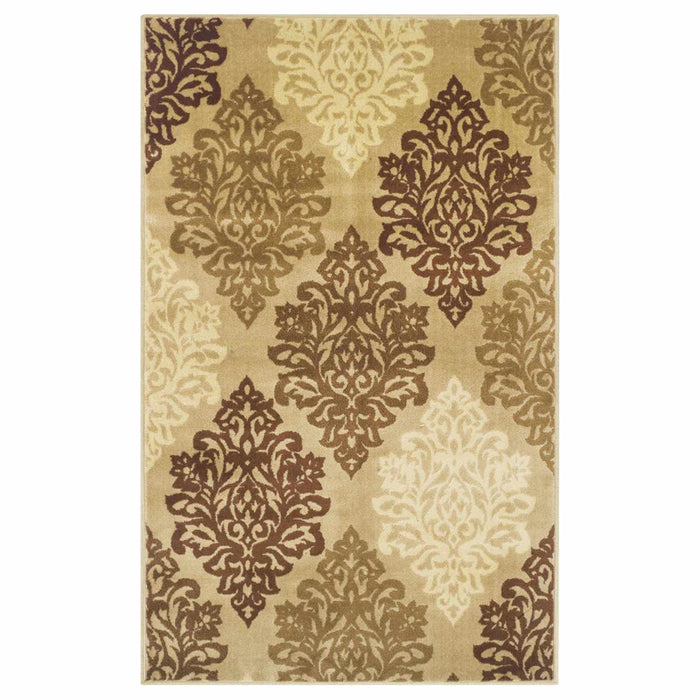 Danvers Contemporary Floral Damask Indoor Area Rug