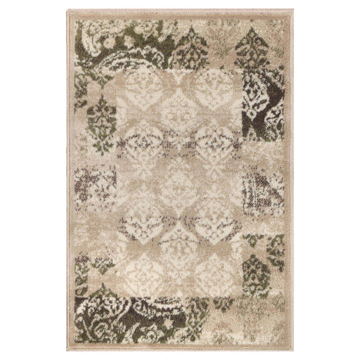 Mystique Modern Damask Indoor Area Rug - Beige