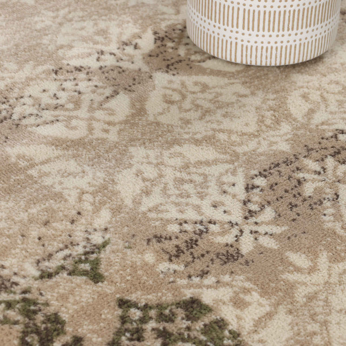 Mystique Modern Damask Indoor Area Rug - Beige