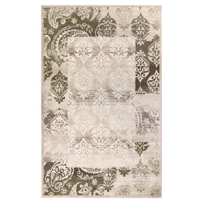 Mystique Modern Damask Indoor Area Rug - Beige