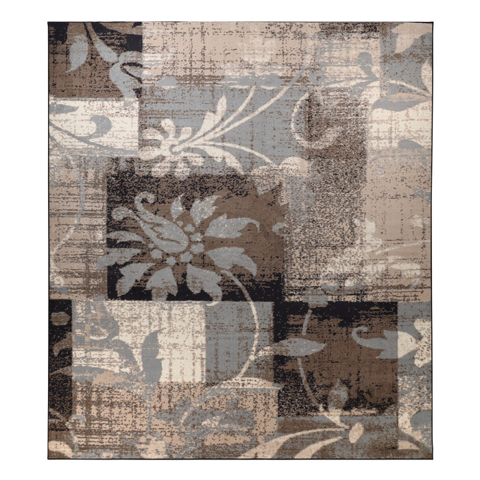 Pastiche Contemporary Floral Patchwork Indoor Area Rug or Runner Rug