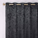 Leaves Grommet Room Darkening Blackout Curtains, Set of 2 - Black