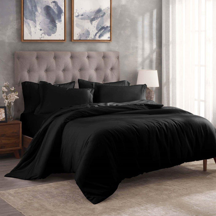 Egyptian Cotton 300 Thread Count Solid Duvet Cover Set