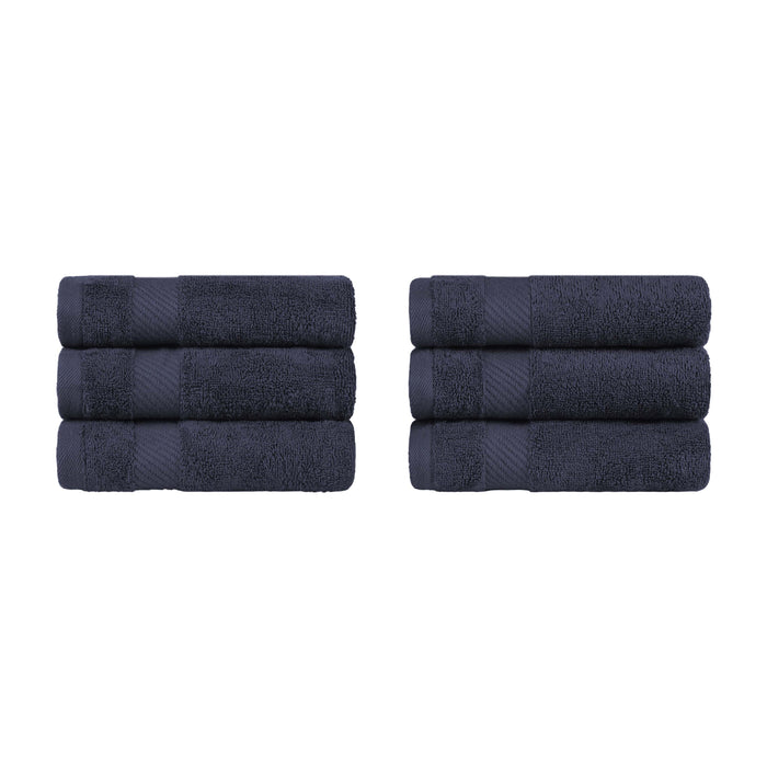 Kendell Egyptian Cotton 6 Piece Hand Towel Set with Dobby Border