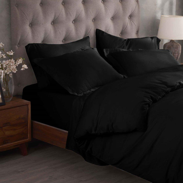 Egyptian Cotton 300 Thread Count Solid Duvet Cover Set