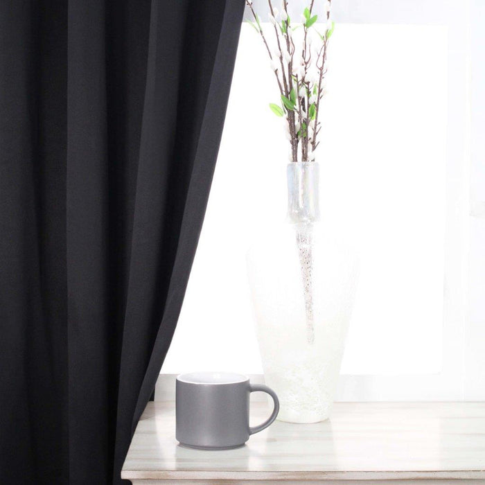 Solid Classic Modern Grommet Blackout Curtain Set