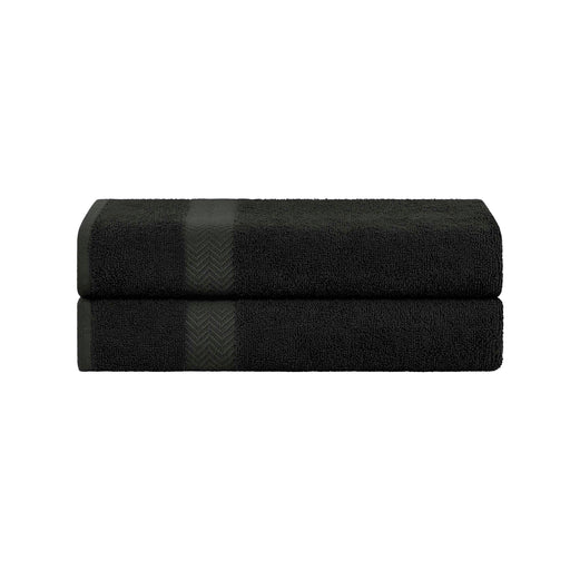 Franklin Eco-Friendly Cotton 2 Piece Bath Sheet Set - Black