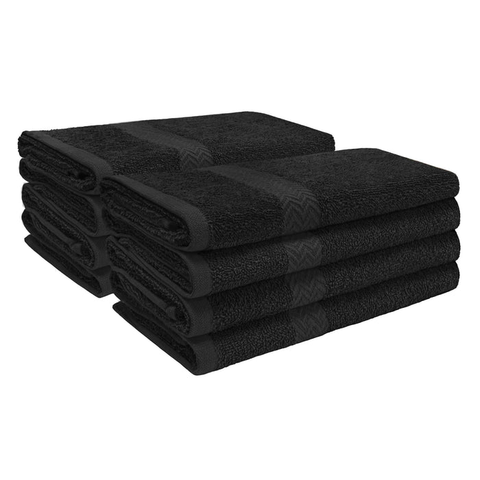 Franklin Cotton Eco Friendly 8 Piece Hand Towel Set - Black