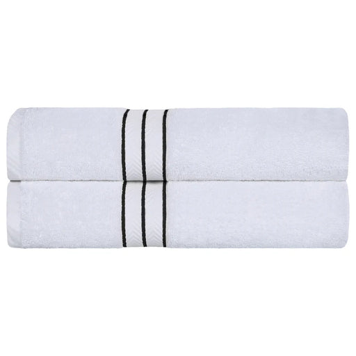 Turkish Cotton Ultra-Plush Solid 2-Piece Highly Absorbent Bath Sheet Set - Black