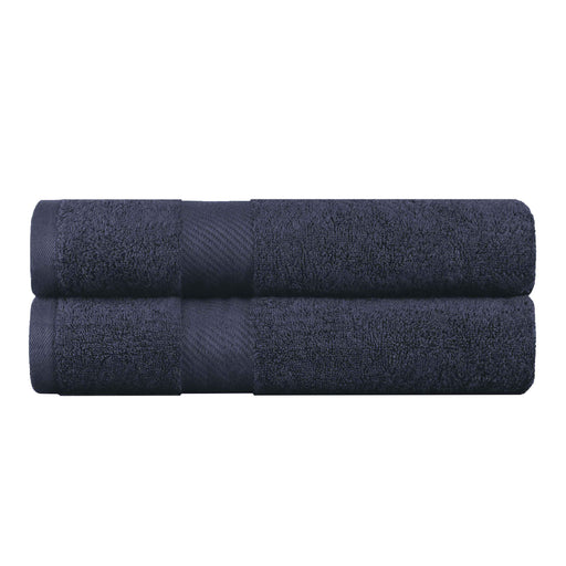 Kendell Egyptian Cotton Medium Weight Solid Bath Towel Set of 2 - Black