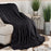 Diamond Flannel Fleece Plush Ultra Soft Blanket - Black