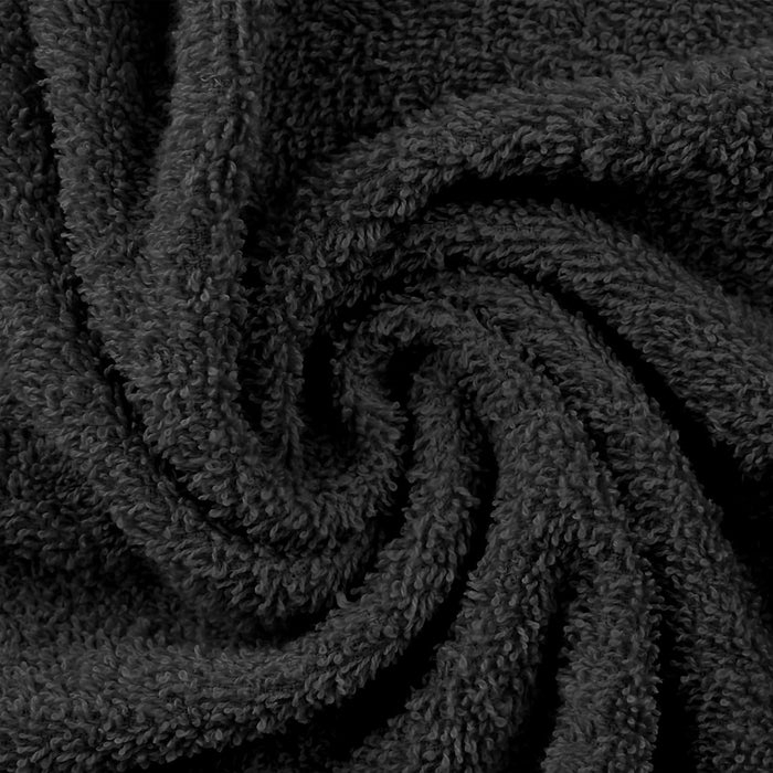 Cotton Eco Friendly Solid 12 Piece Towel Set - Black