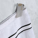 Turkish Cotton Ultra-Plush Absorbent Solid 12-Piece Face Towel Set - White/Black