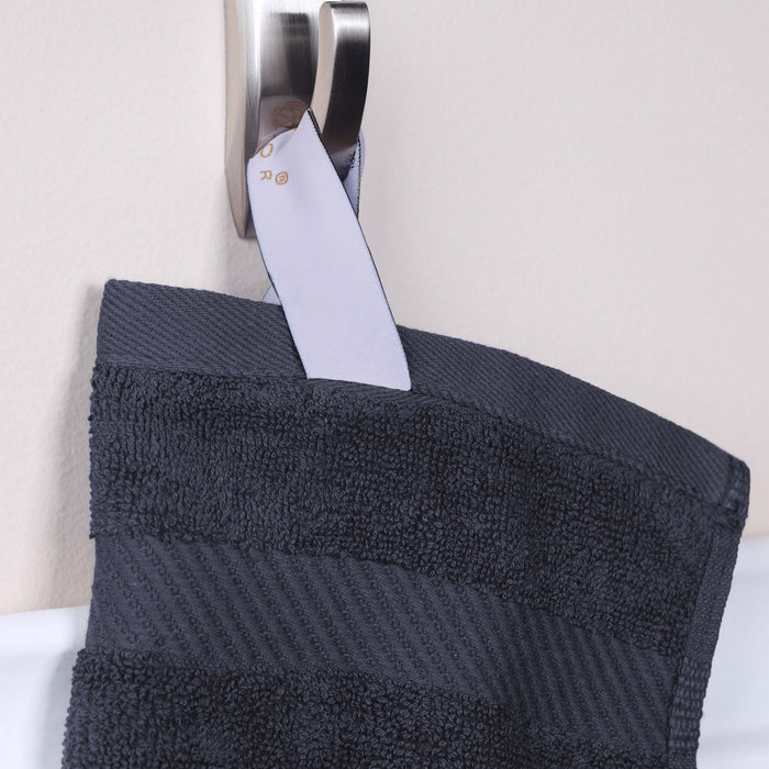 Kendell Egyptian Cotton Quick Drying 3 Piece Towel Set - Black