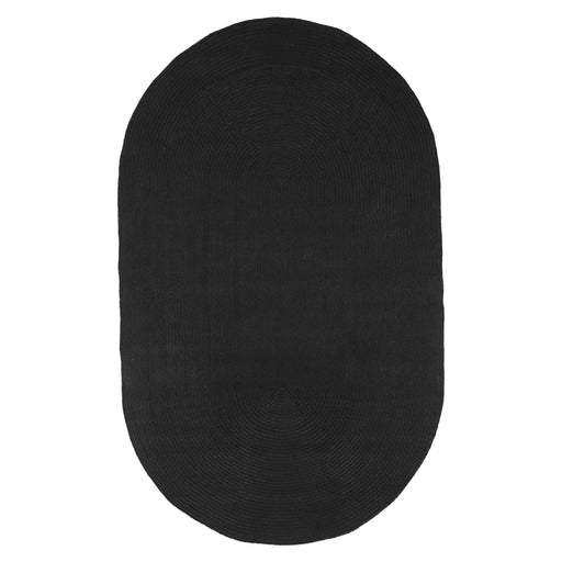 Classic Braided Area Rug Indoor Outdoor Rugs Oval - Black