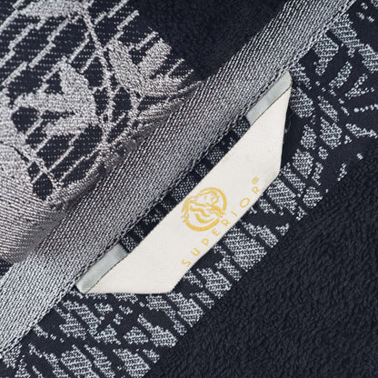 Wisteria Cotton Floral Embroidered Jacquard Border 8-Piece Towel Set - Blue Nile Mills