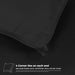Brushed Microfiber Reversible Comforter - Black