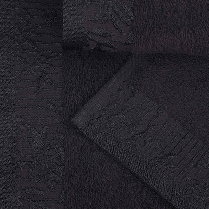 Wisteria Cotton Floral Embroidered Jacquard Border 8-Piece Towel Set - Blue Nile Mills