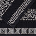 Athens Cotton Greek Scroll and Floral 6-Piece Assorted Towel Set - Black-Chrome