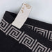 Athens Cotton Greek Scroll and Floral 4 Piece Assorted Bath Towel Set - Black-Chrome