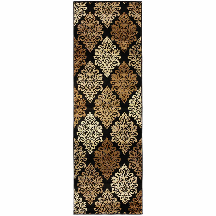 Danvers Contemporary Floral Damask Indoor Area Rug