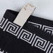 Athens Cotton Greek Scroll and Floral 6-Piece Assorted Towel Set - Black-White