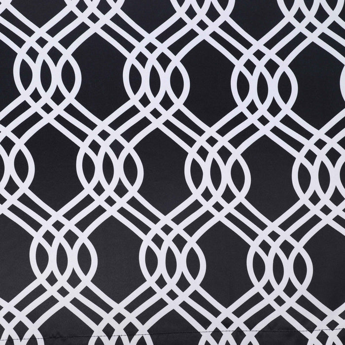 Ribbon Trellis Washable Room Darkening Blackout Curtain Panel Set