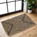 Braided Jute Reversible Handwoven Indoor Outdoor Area Rug - Black