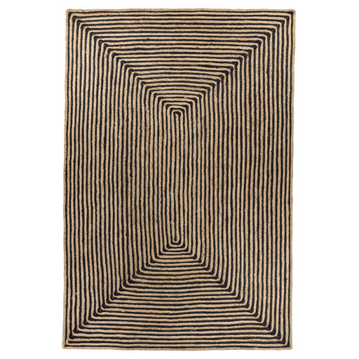 Braided Jute Reversible Handwoven Indoor Outdoor Area Rug - Black