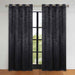 Leaves Grommet Room Darkening Blackout Curtains, Set of 2 - Black