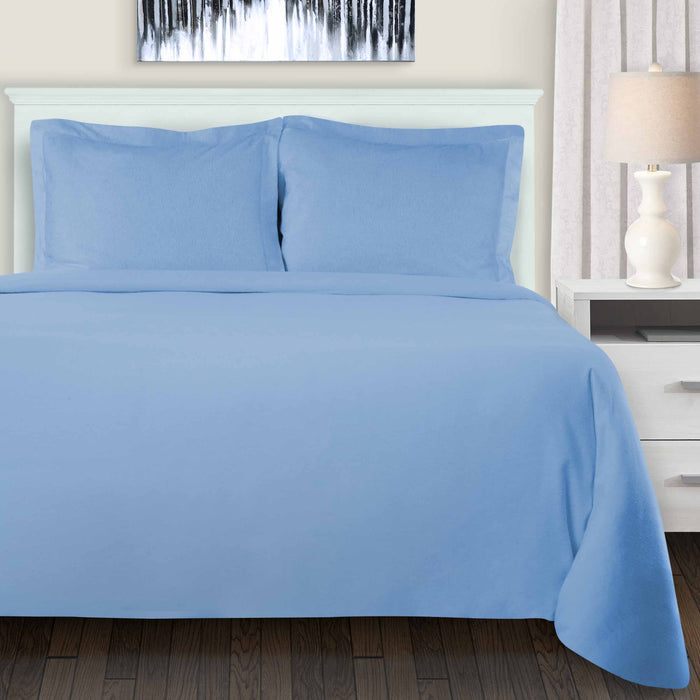 Cotton Flannel Solid Duvet Cover Set