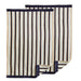 Cotton Stripe 2 Piece Bath Towel Set - Blue