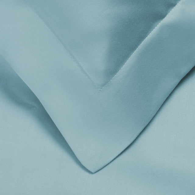 600 Thread Count Wrinkle Resistant Solid Duvet Cover Set - Blue
