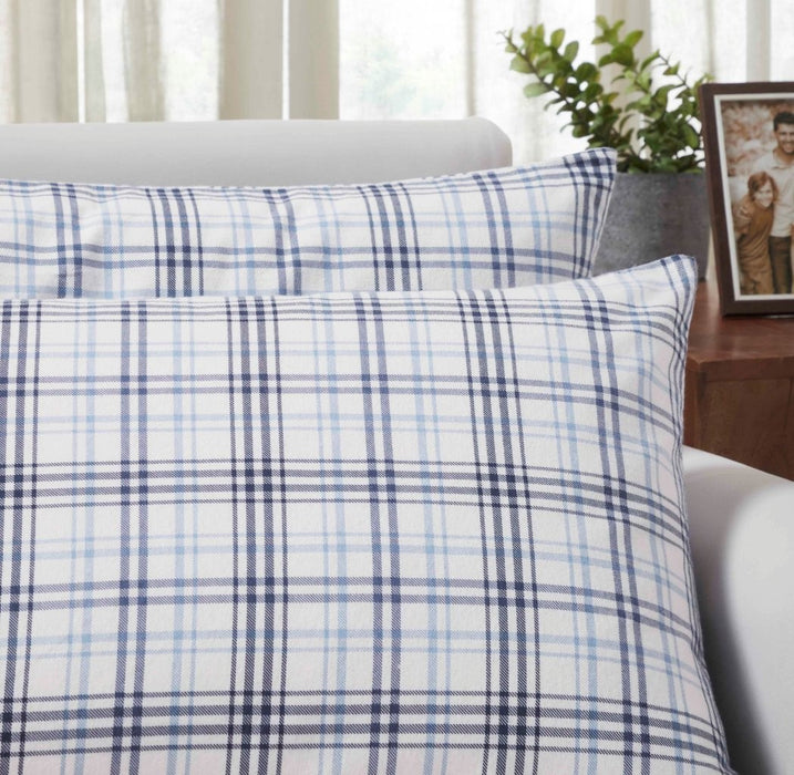 Plaid Flannel Cotton Classic Farmhouse Pillowcases, Set of 2