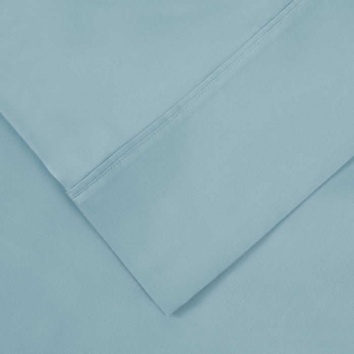 1000 Thread Count Wrinkle Resistant Bed Sheet Set - Blue