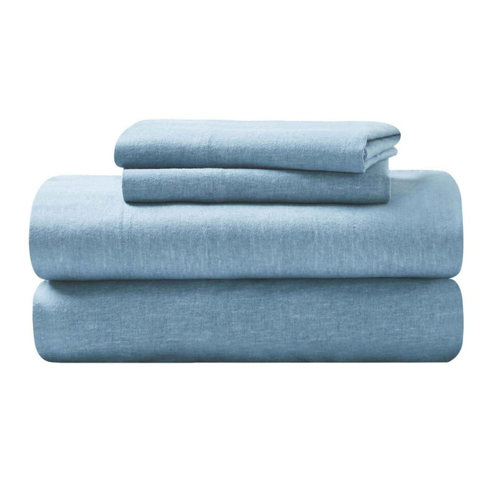 Melange Flannel Cotton Two-Toned Brushed Deep Pocket Sheet Set