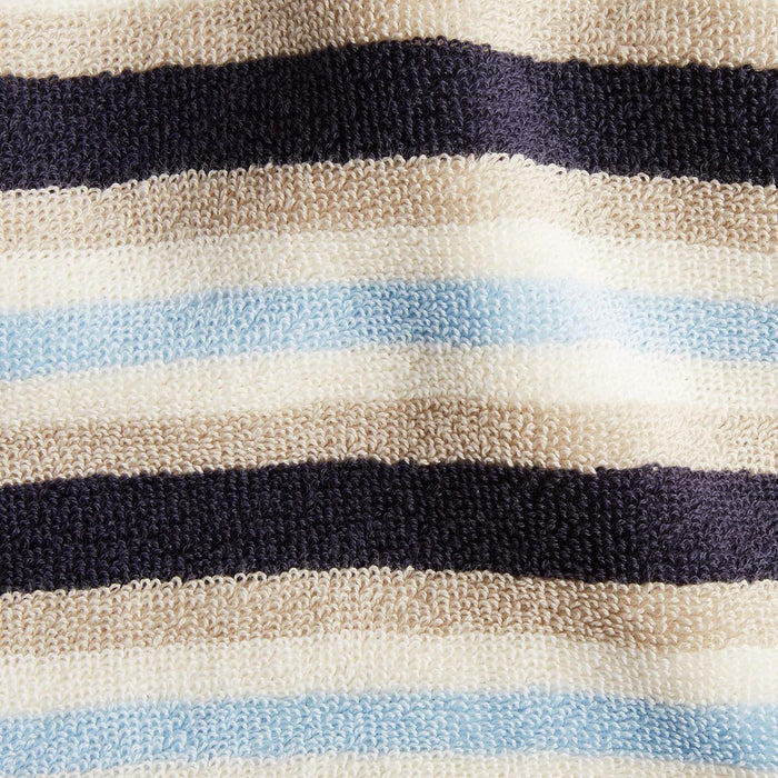 Cotton Stripe 2 Piece Bath Sheet Set - Blue