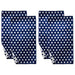 Polka Dot Cotton Oversized 4 Piece Beach Towel Set - Blue