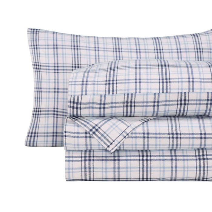 Plaid Flannel Cotton Classic Farmhouse Deep Pocket Bed Sheet Set