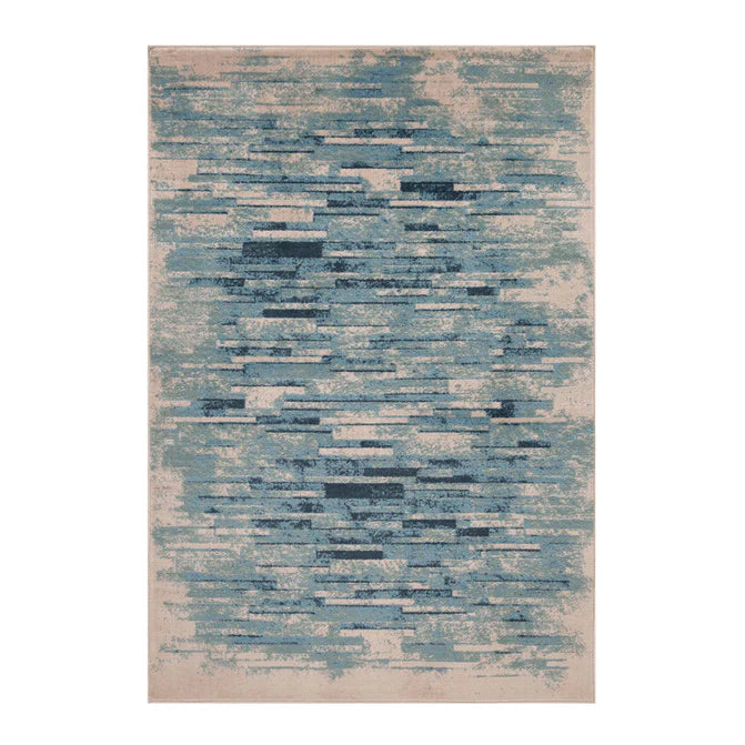 Culver Abstract Graphic Design Indoor Area Rug or Runner Rug - Blue