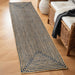 Braided Jute Reversible Handwoven Indoor Outdoor Area Rug - Blue