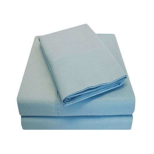 Embossed Basketweave Deep Pocket Wrinkle Resistant Sheet Set - Blue