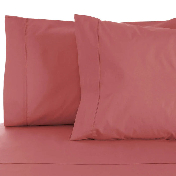 Egyptian Cotton 530 Thread Count Solid Pillowcase Set of 2 - Blush