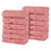 Atlas Combed Cotton Absorbent Solid Face Towels / Washcloths Set of 12 -Blush