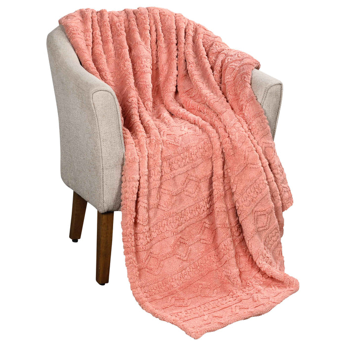 Arctic Boho Jacquard Plush Fleece Blanket