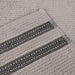 Zero Twist Cotton Ribbed Geometric Border Plush 8-Piece Towel Set - Gray
