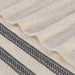 Zero Twist Cotton Ribbed Geometric Border Plush 12-Piece Towel Set - Ivory