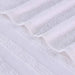 Zero Twist Cotton Ribbed Geometric Border Plush 8-Piece Towel Set - White