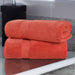 Cotton Zero Twist 2 Piece Bath Sheet Towel Set - Brick Red